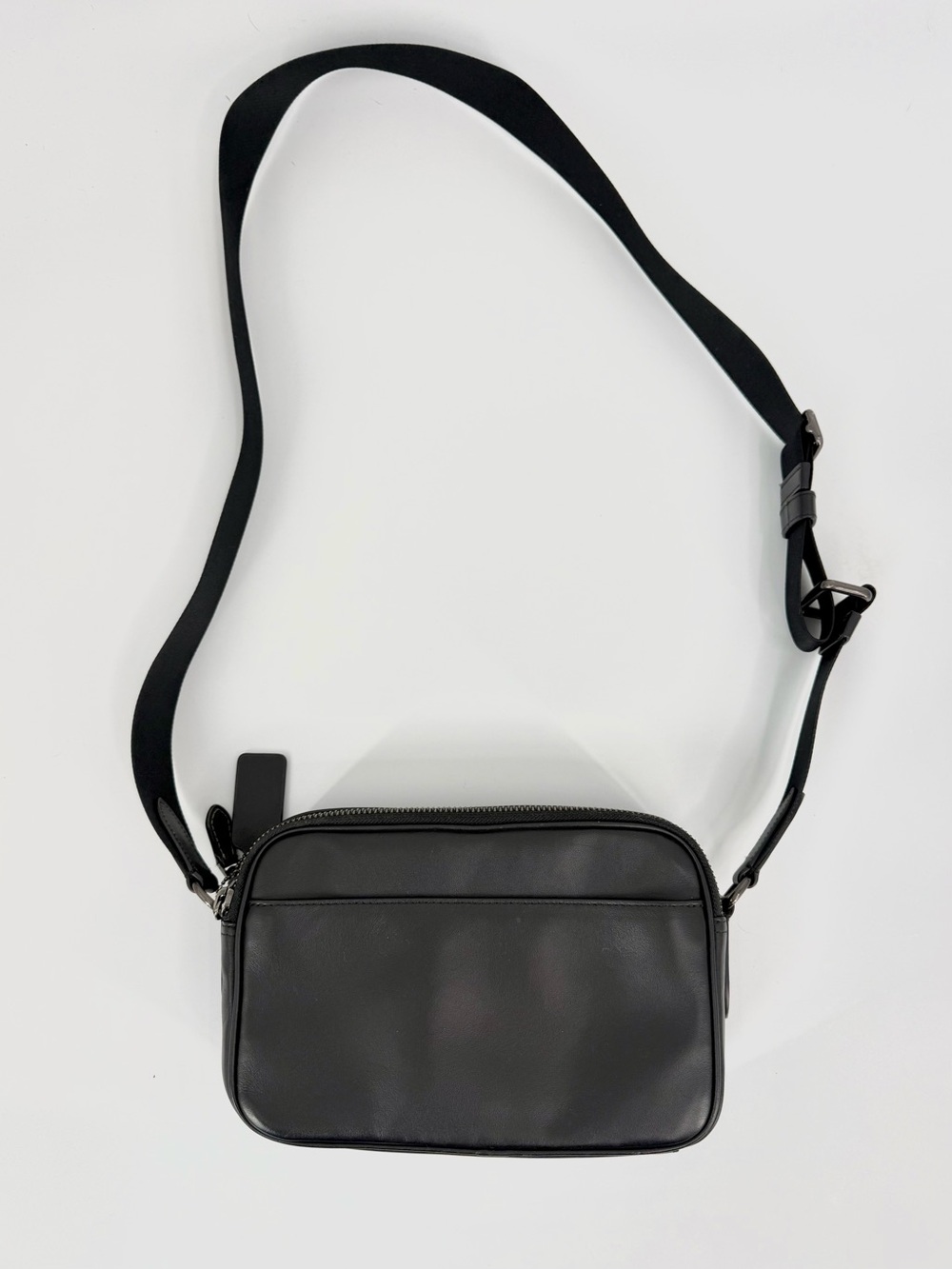 Coach Graham Smooth Leather Minimalist Crossbody Shoulder Purse Bag, Black C4148 - Picture 4 of 11
